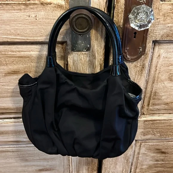 Kate Spade New York Nylon Small Karen Shoulder Handbag - Black With Dust Bag - Picture 4 of 9